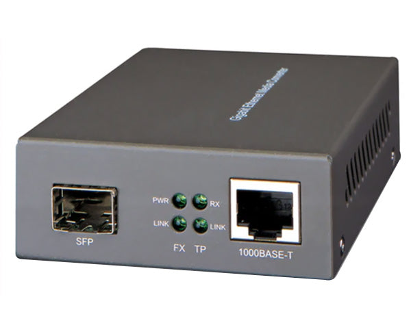 Media Converter, Pure Gigabit Ethernet, RJ45-SFP Transceiver Ports