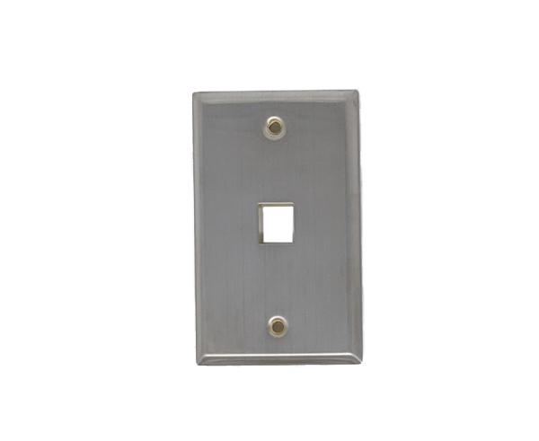 Stainless Steel Keystone Wall Plate, Single-Gang - 1-port